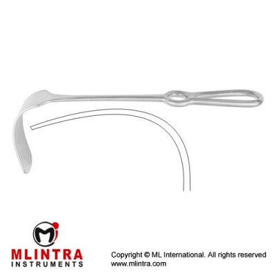 Mikulicz Liver Retractor Stainless Steel, 25 cm - 9 3/4" Blade Size 90 x 35 mm